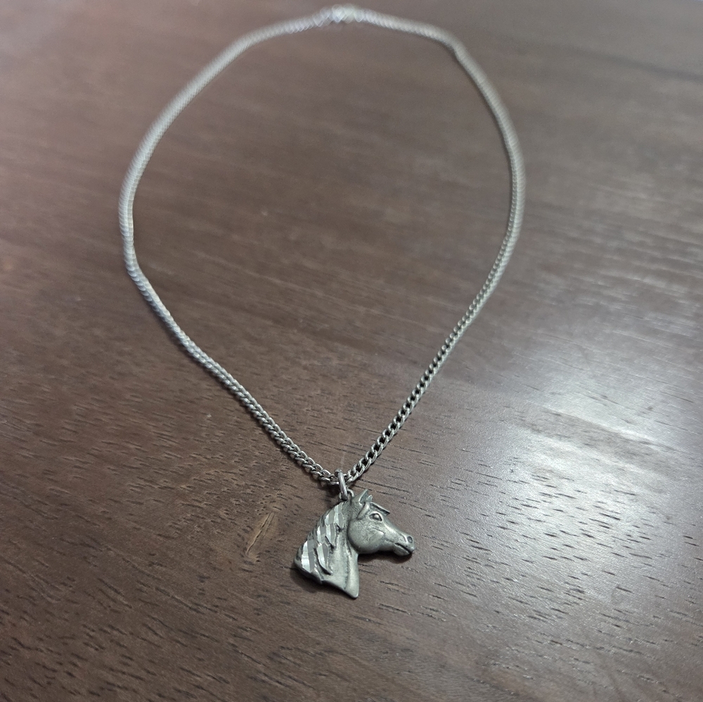 Sterling Silver Horse-head Necklace